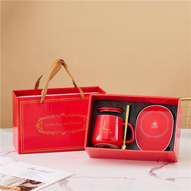 Coffee Cup Warmer Set Gift Package USB